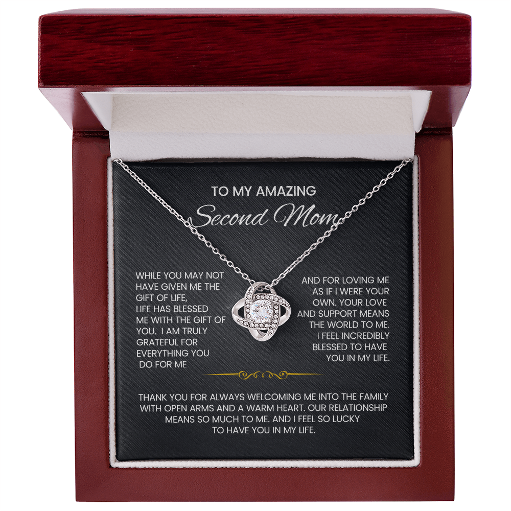 To My Second Mom Love Knot Necklace