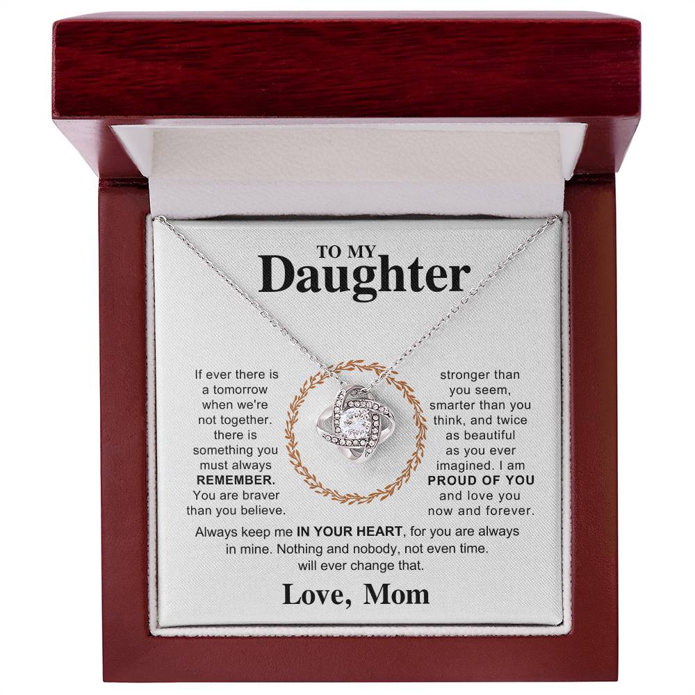 Daughter from Mom Love Knot Necklace