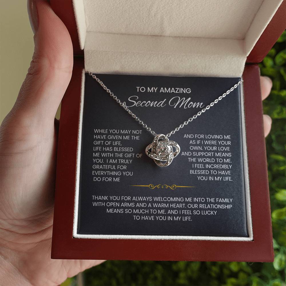 To My Second Mom Love Knot Necklace