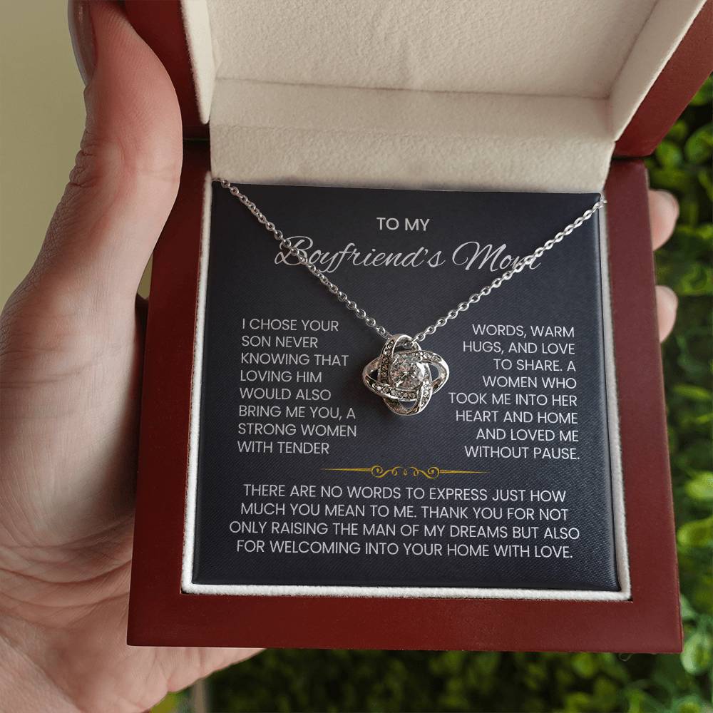 To My Boyfriend's Mom Love Knot Necklace