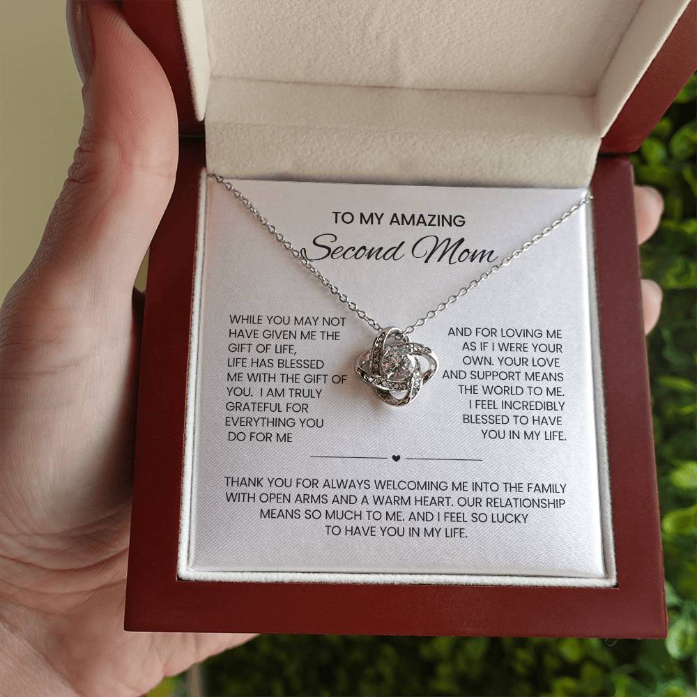To My Second Mom Love Knot Necklace