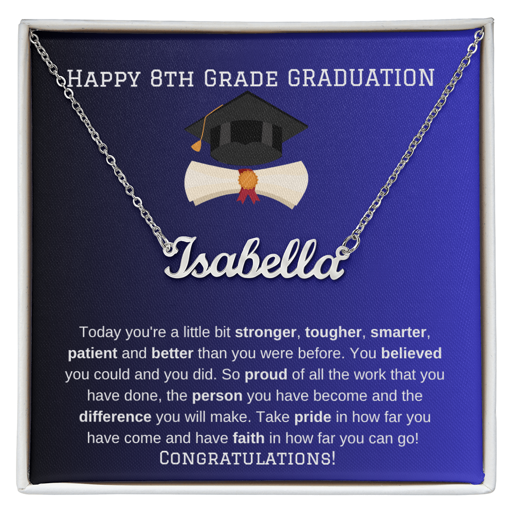 8th Grade Graduation Name Necklace
