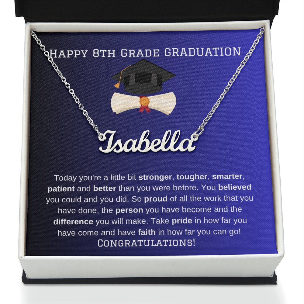 8th Grade Graduation Name Necklace