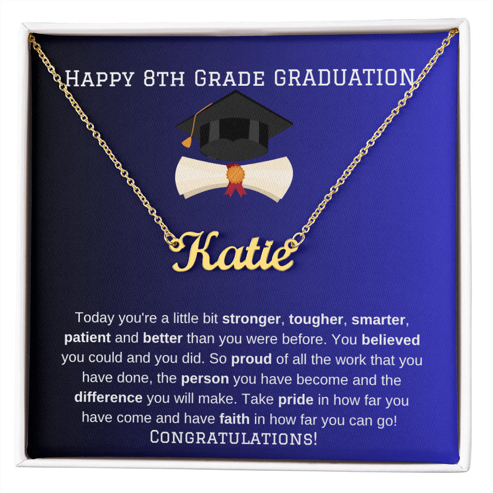 8th Grade Graduation Name Necklace