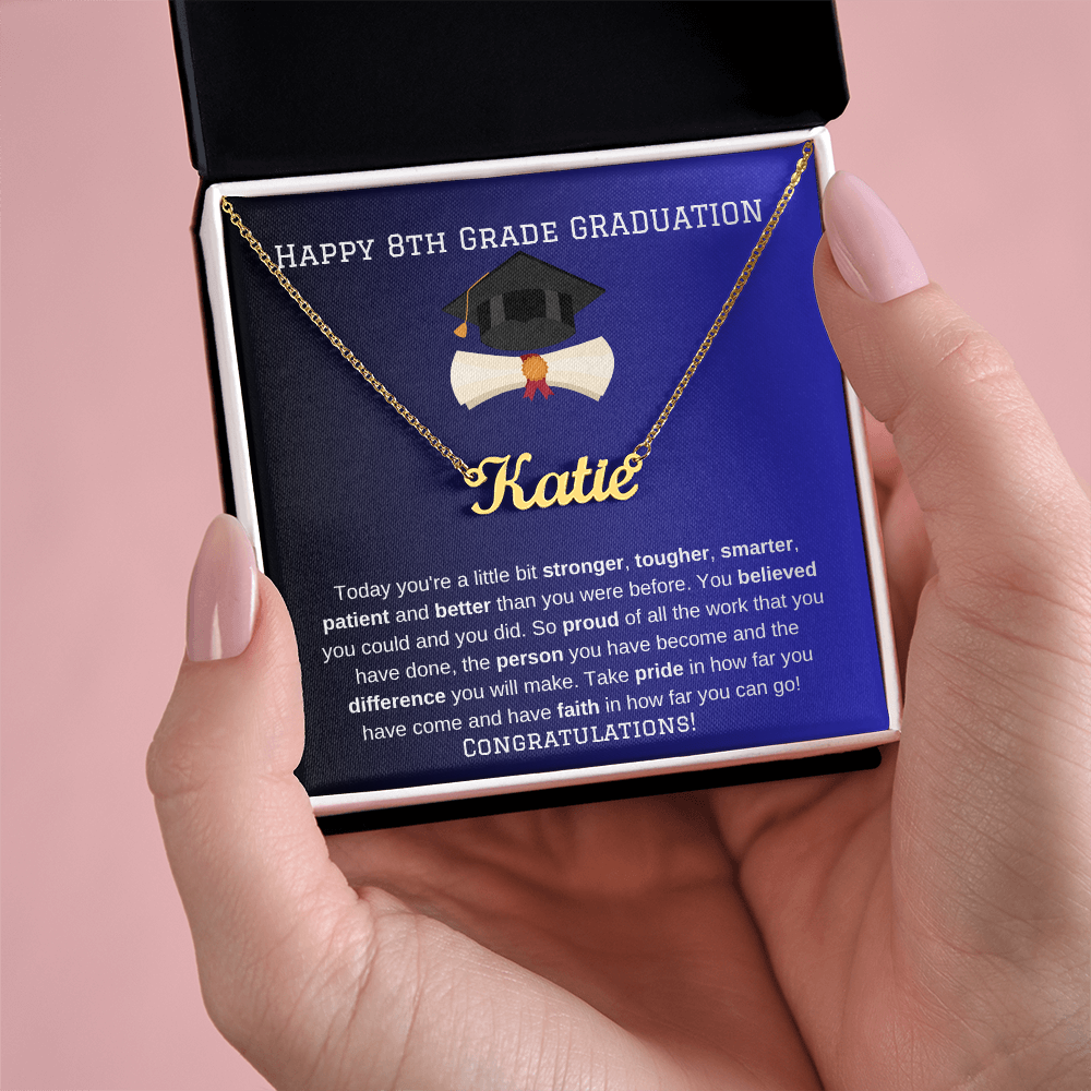 8th Grade Graduation Name Necklace