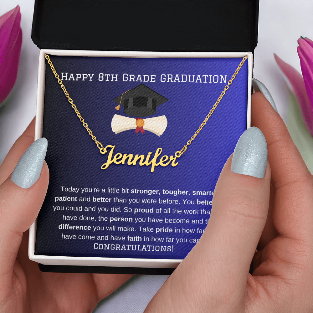 8th Grade Graduation Name Necklace