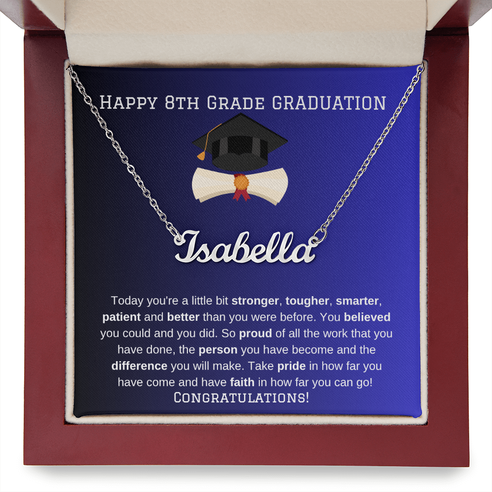 8th Grade Graduation Name Necklace