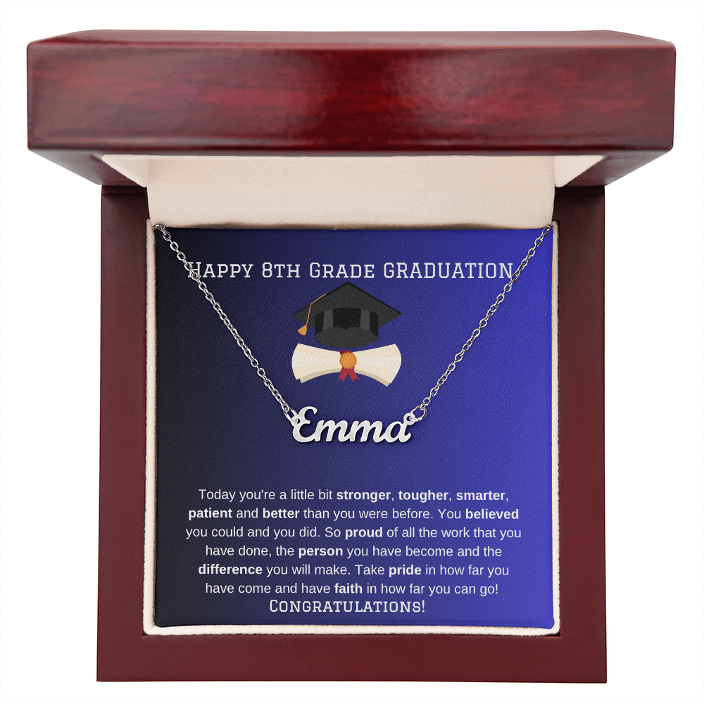8th Grade Graduation Name Necklace