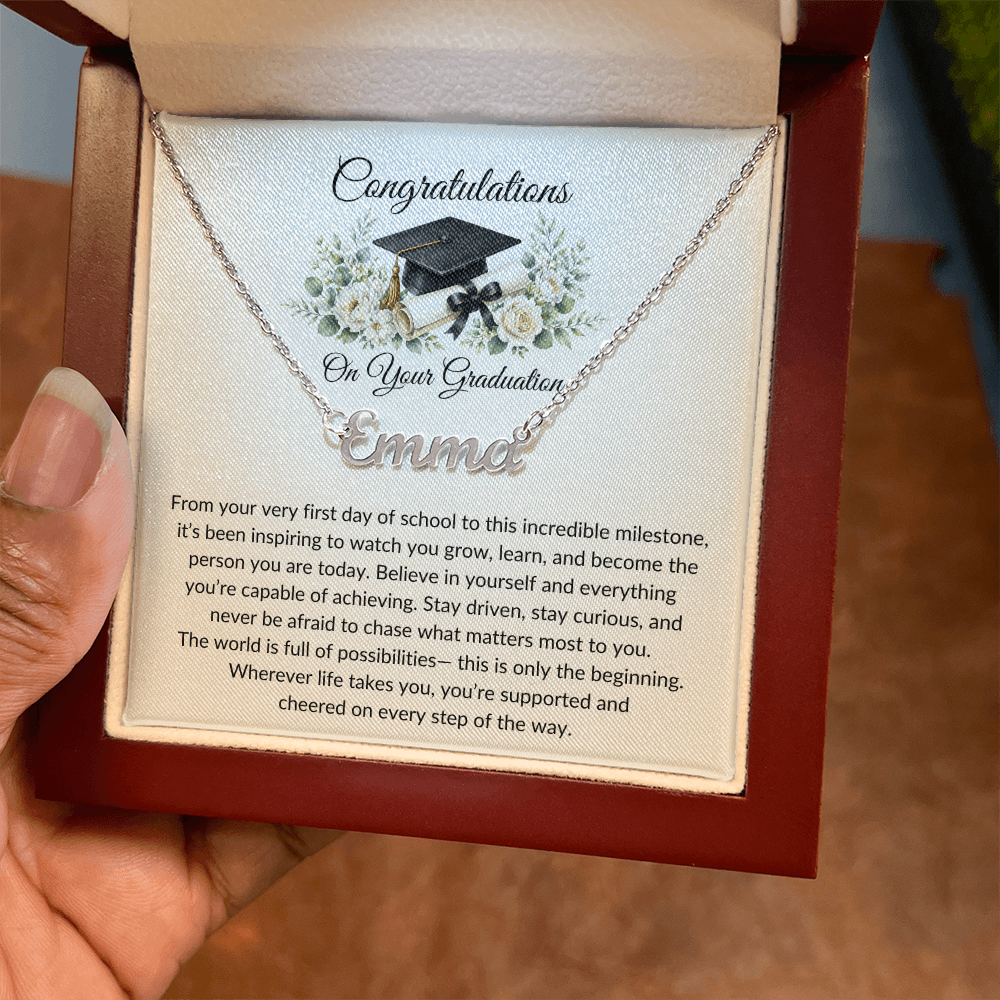 Graduation Name Necklace Gift