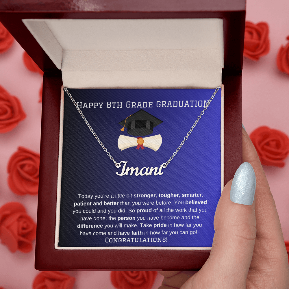 8th Grade Graduation Name Necklace