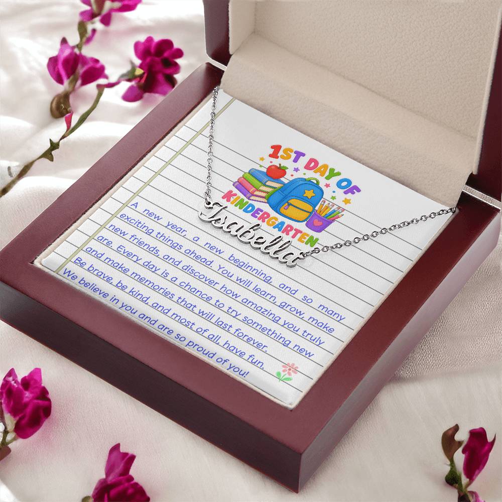 1st Day of Kindergarten Name Necklace