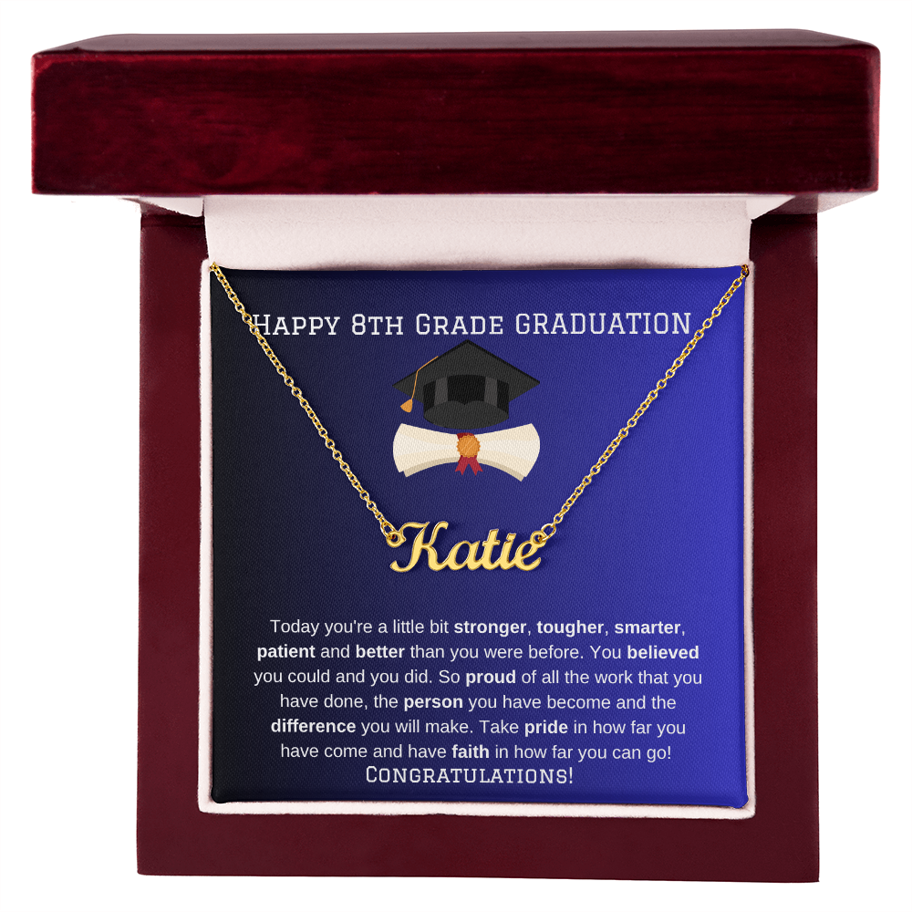 8th Grade Graduation Name Necklace