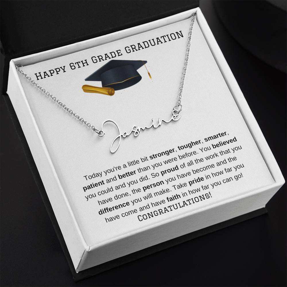 6th Grade Graduation Name Necklace