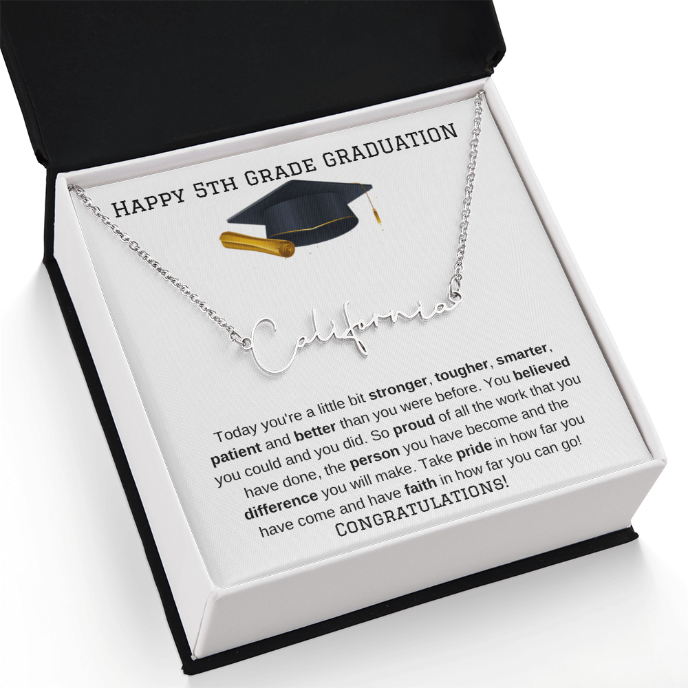 5th Grade Graduation Name Necklace