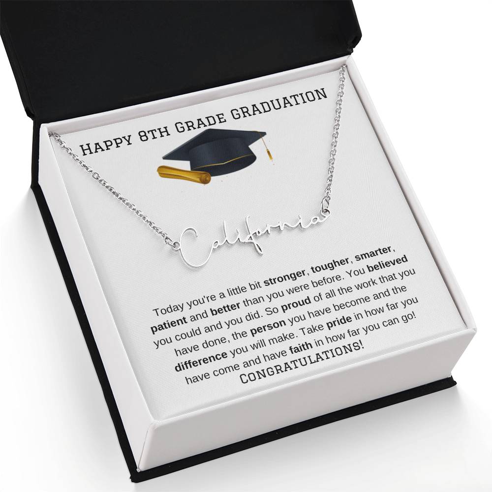 8th Grade Graduation Name Necklace