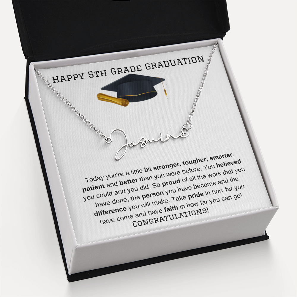 5th Grade Graduation Name Necklace