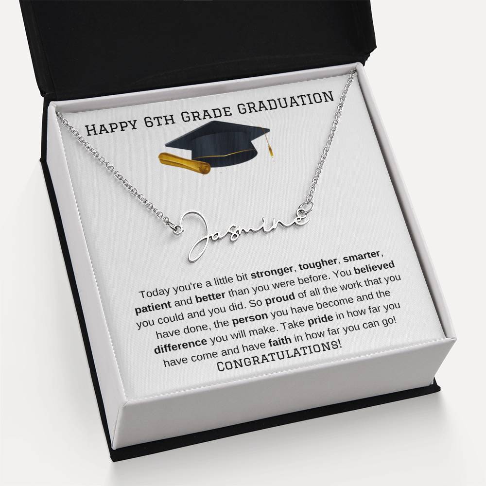 6th Grade Graduation Name Necklace
