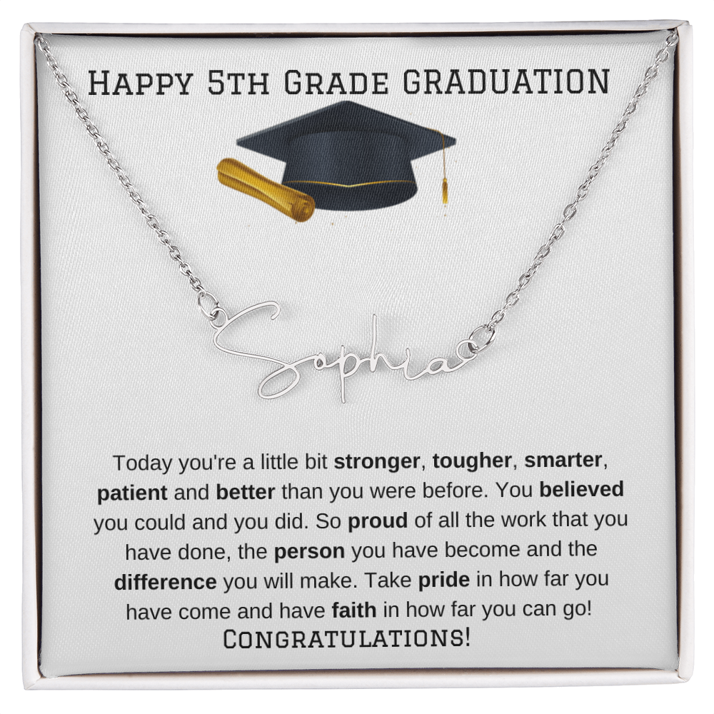 5th Grade Graduation Name Necklace