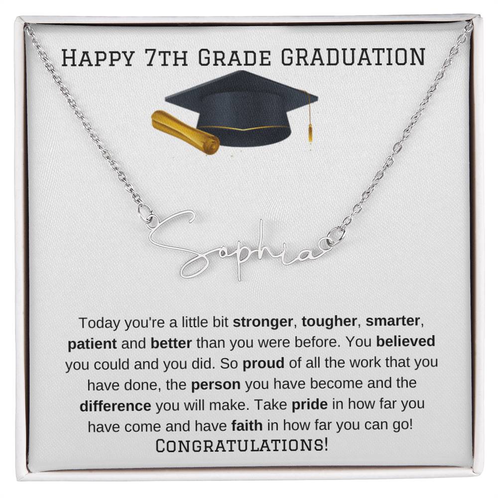 7th Grade Graduation Name Necklace
