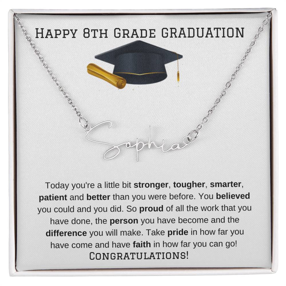 8th Grade Graduation Name Necklace