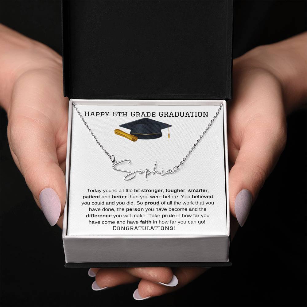 6th Grade Graduation Name Necklace