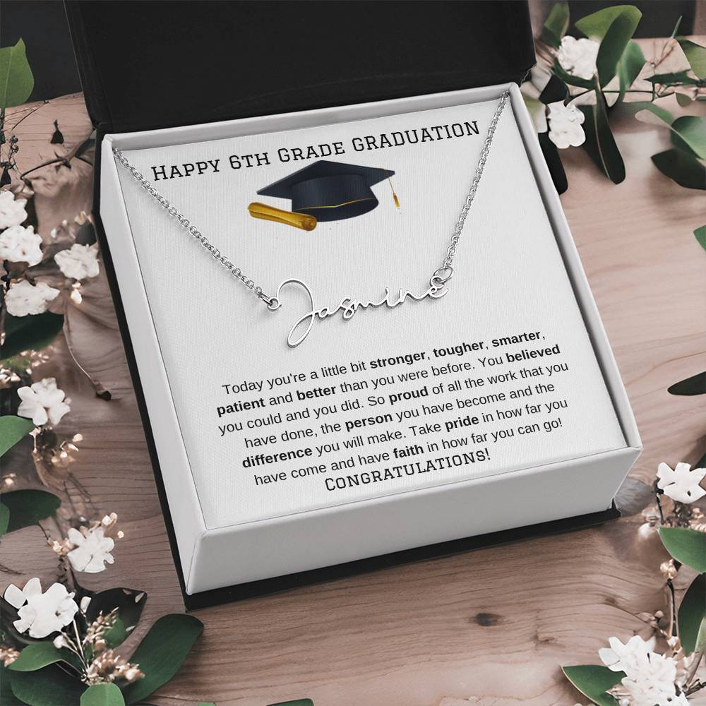 6th Grade Graduation Name Necklace