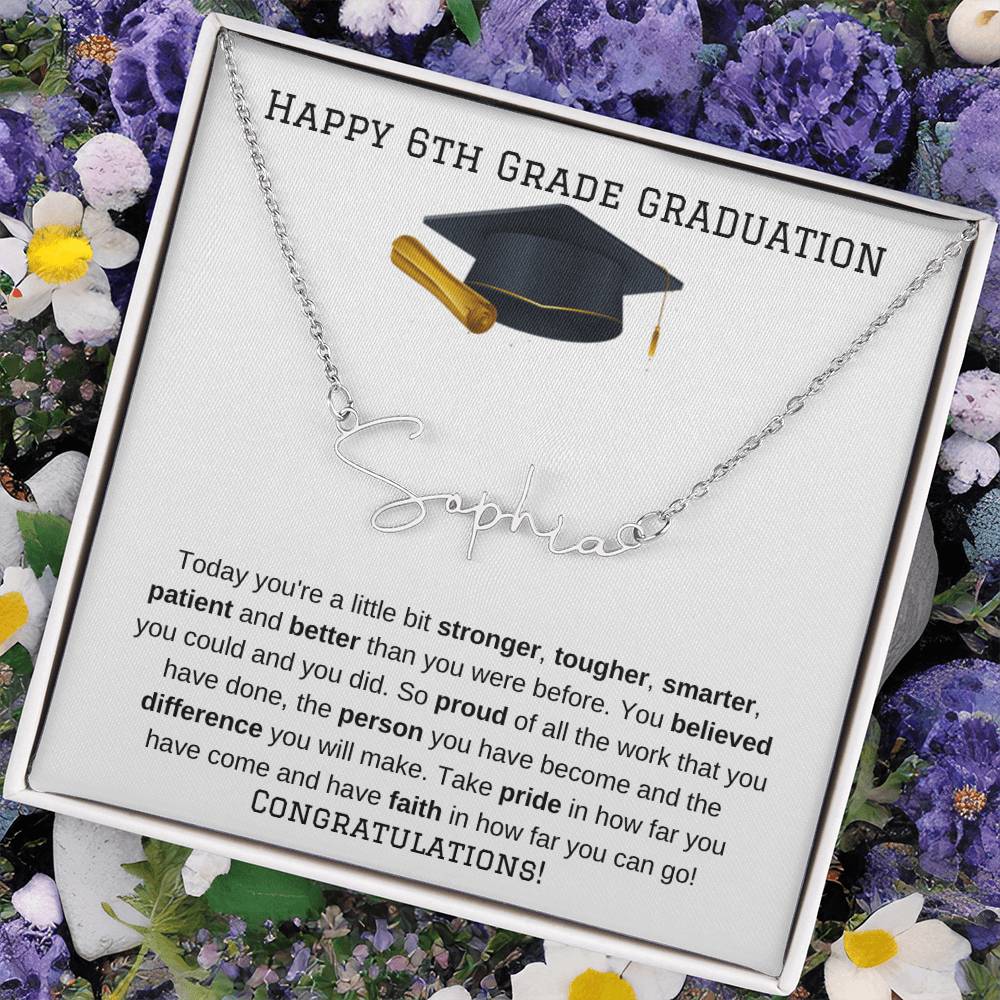 6th Grade Graduation Name Necklace