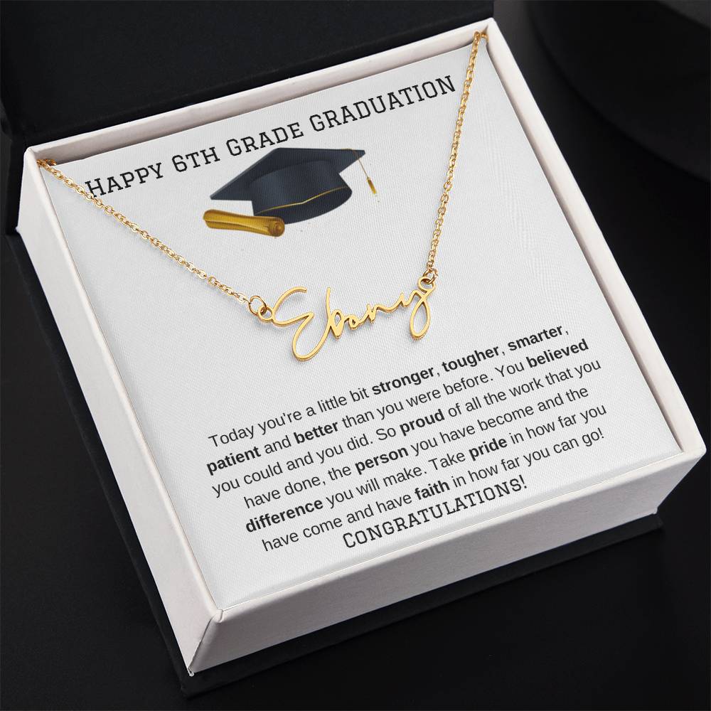 6th Grade Graduation Name Necklace