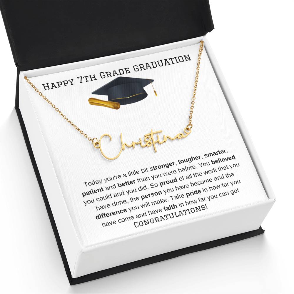 7th Grade Graduation Name Necklace