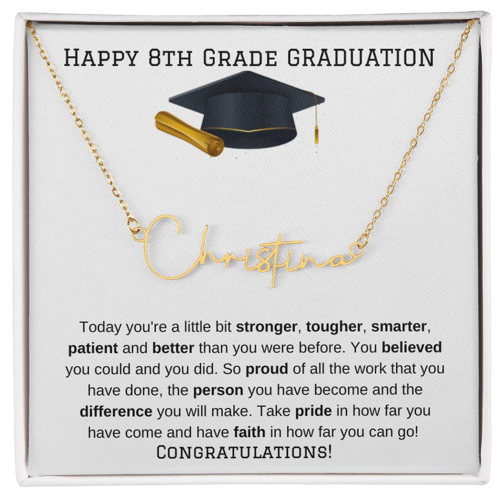 8th Grade Graduation Name Necklace