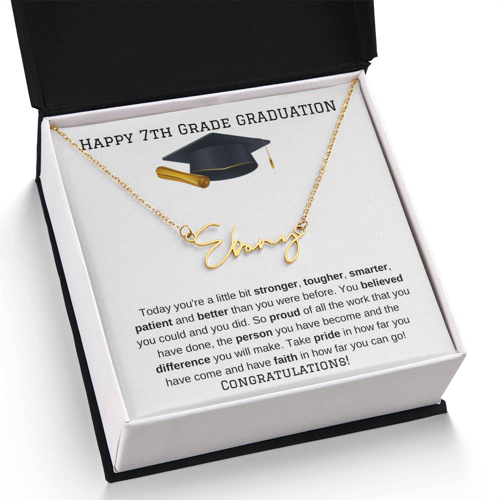 7th Grade Graduation Name Necklace