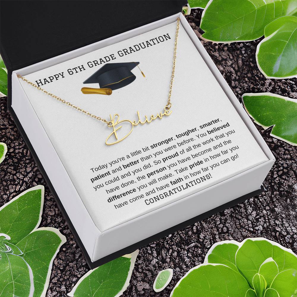 6th Grade Graduation Name Necklace