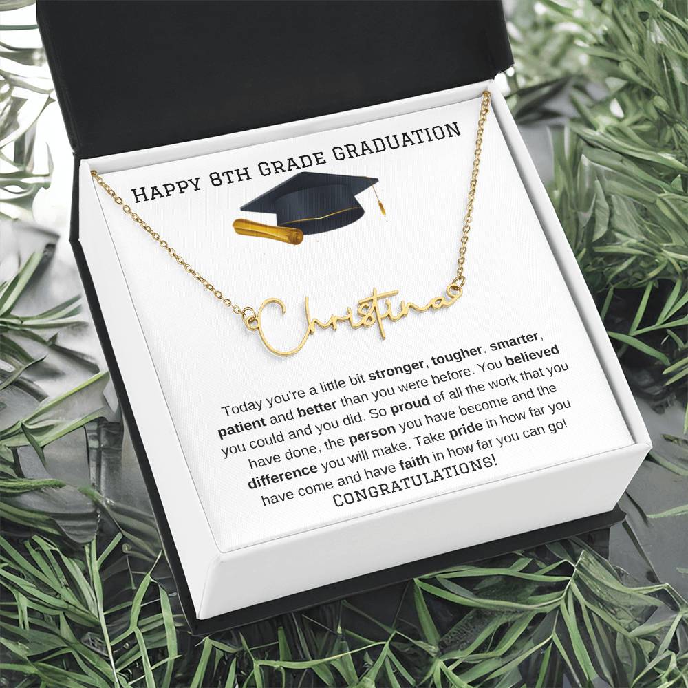 8th Grade Graduation Name Necklace