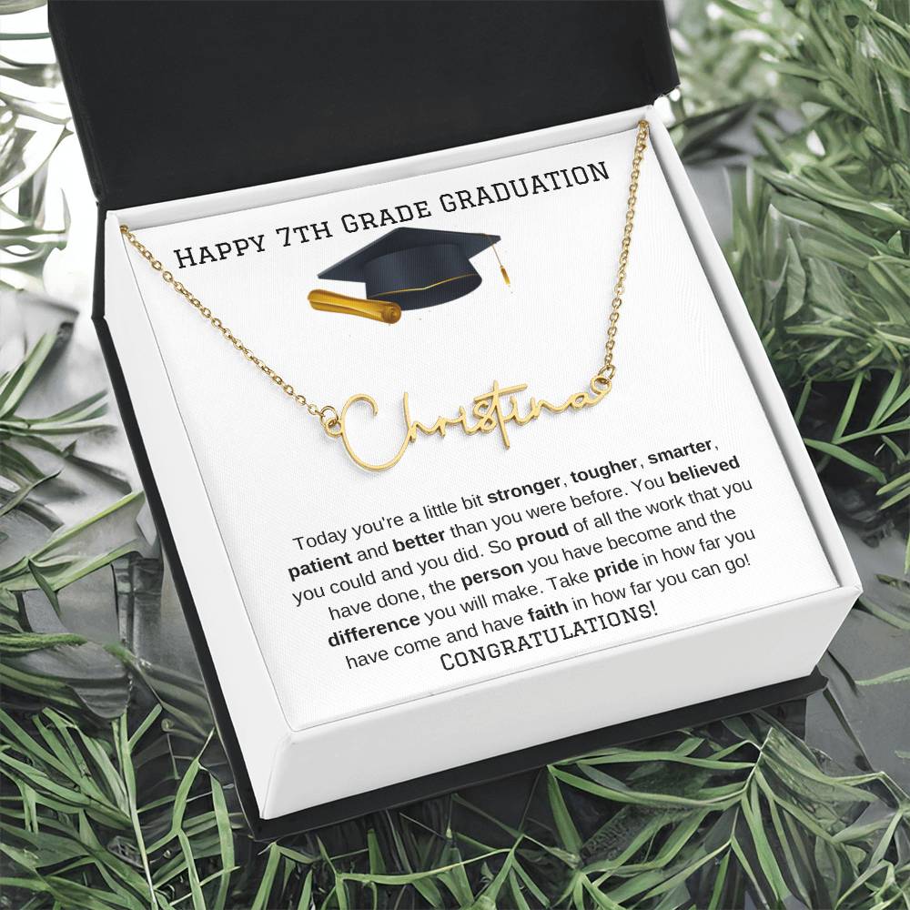 7th Grade Graduation Name Necklace