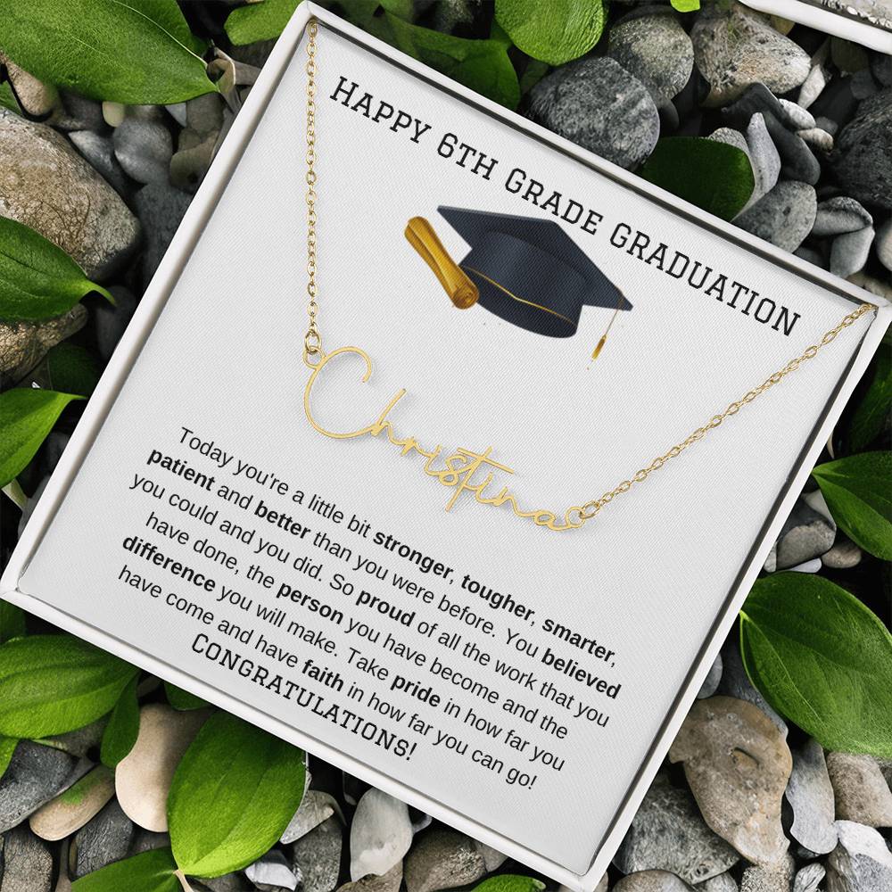 6th Grade Graduation Name Necklace