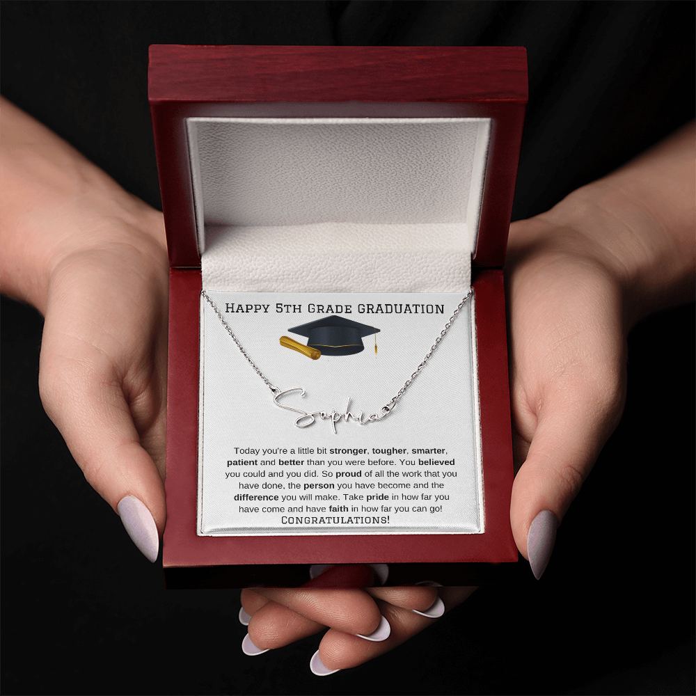 5th Grade Graduation Name Necklace