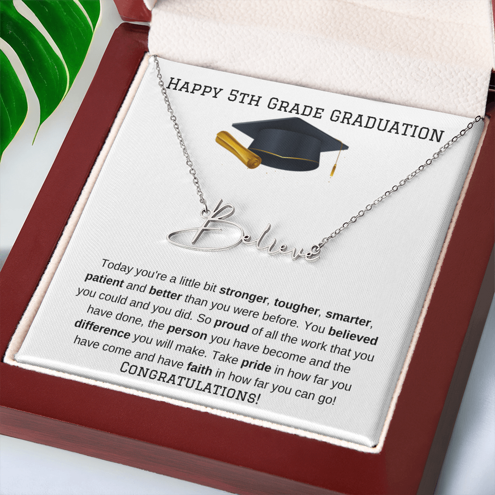 5th Grade Graduation Name Necklace