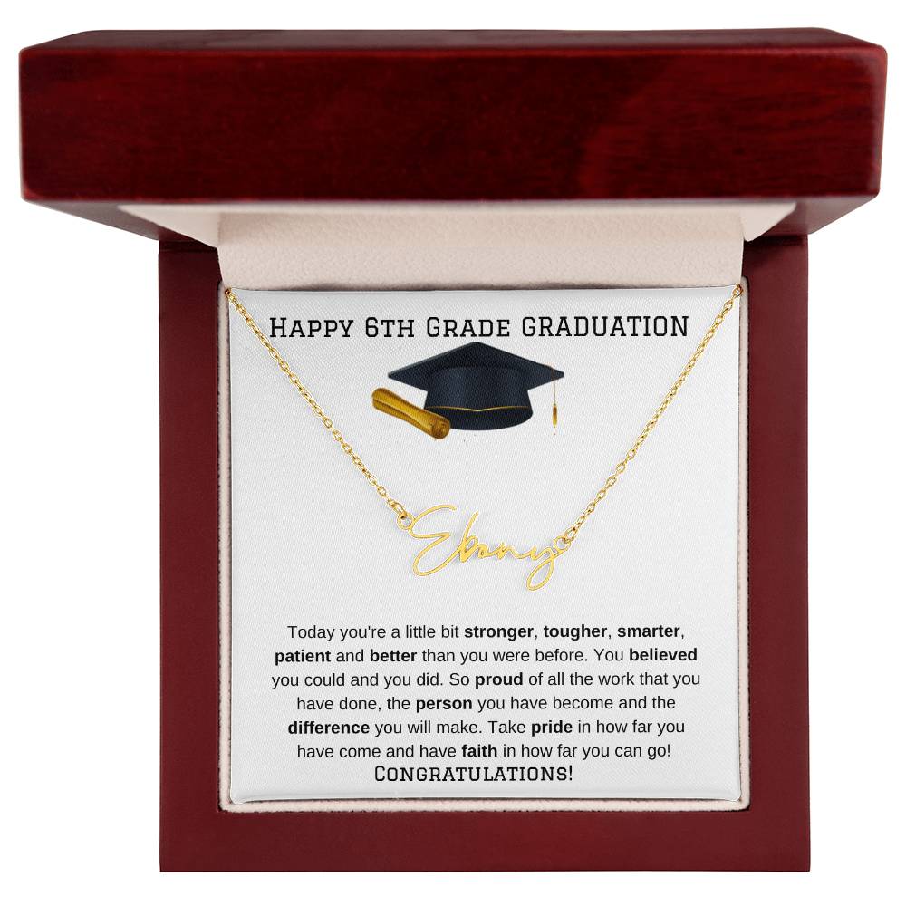 6th Grade Graduation Name Necklace