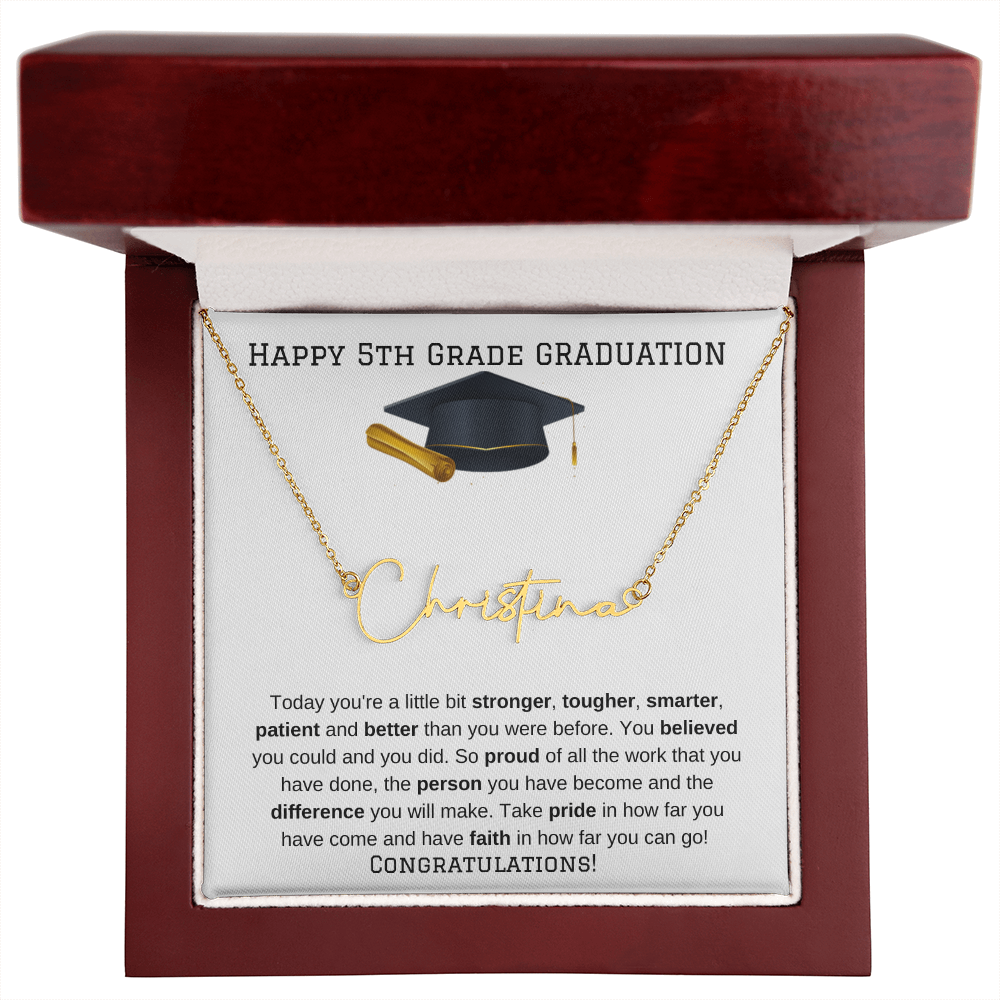 5th Grade Graduation Name Necklace