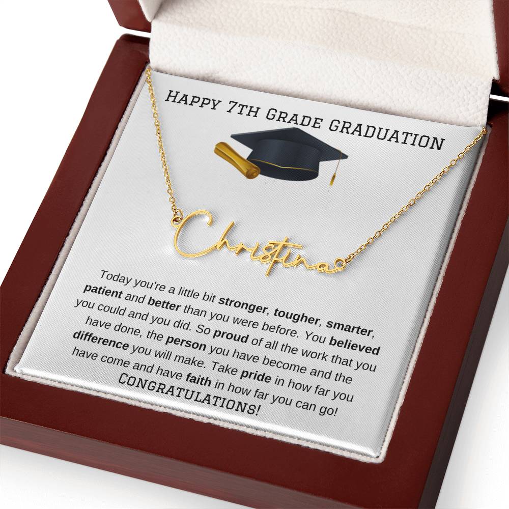 7th Grade Graduation Name Necklace