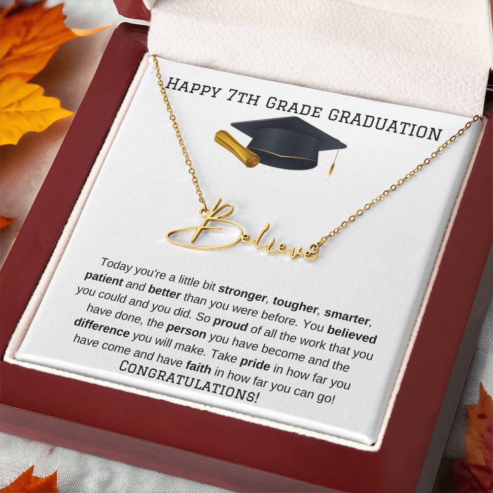 7th Grade Graduation Name Necklace