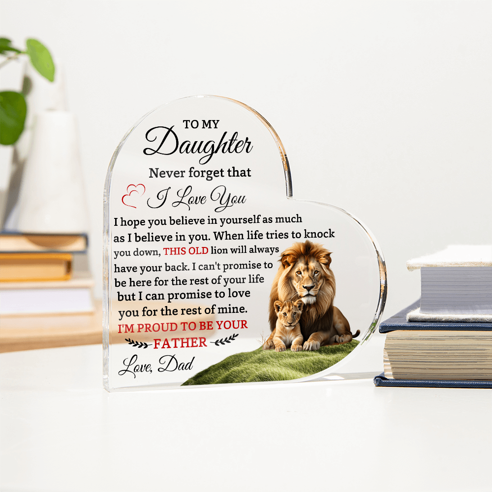Daughter Heart Plaque Gift from Dad