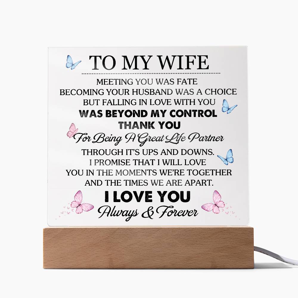 WIfe Acrylic Plaque Gift