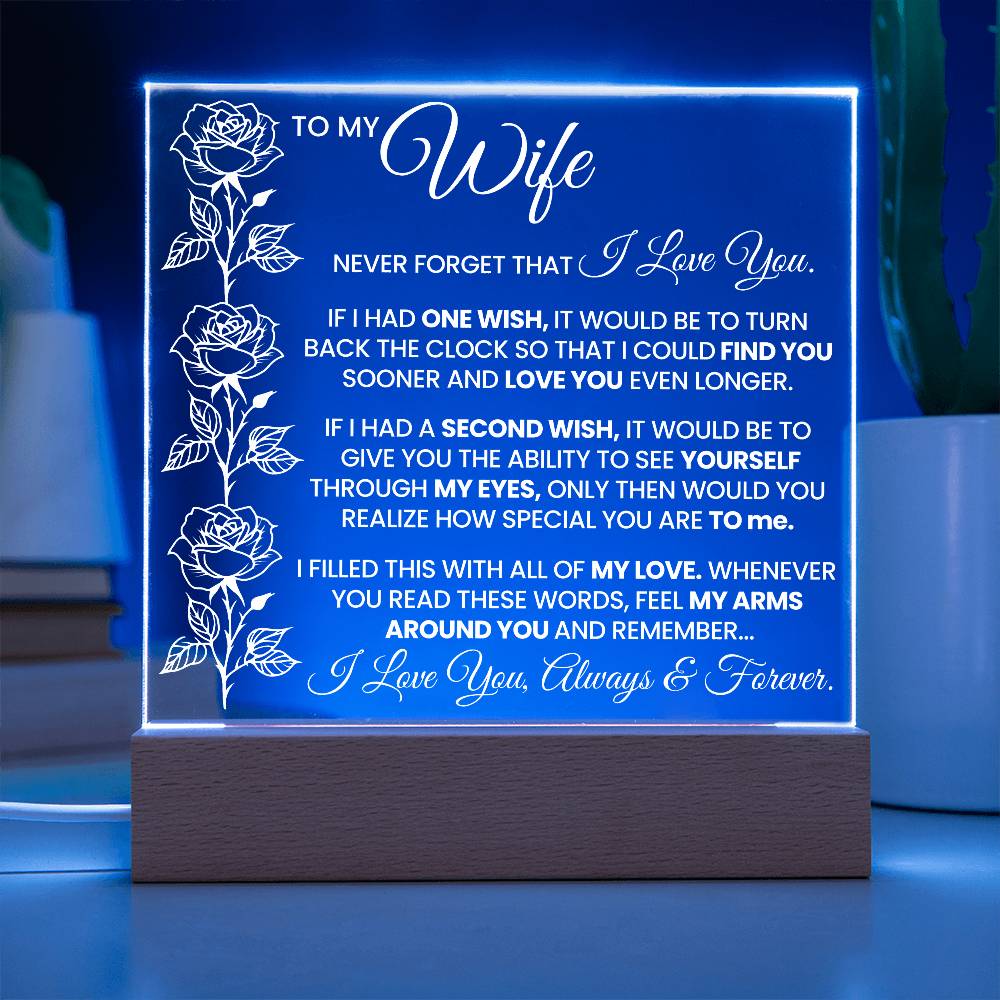 To My Wife Acrylic Plaque Gift