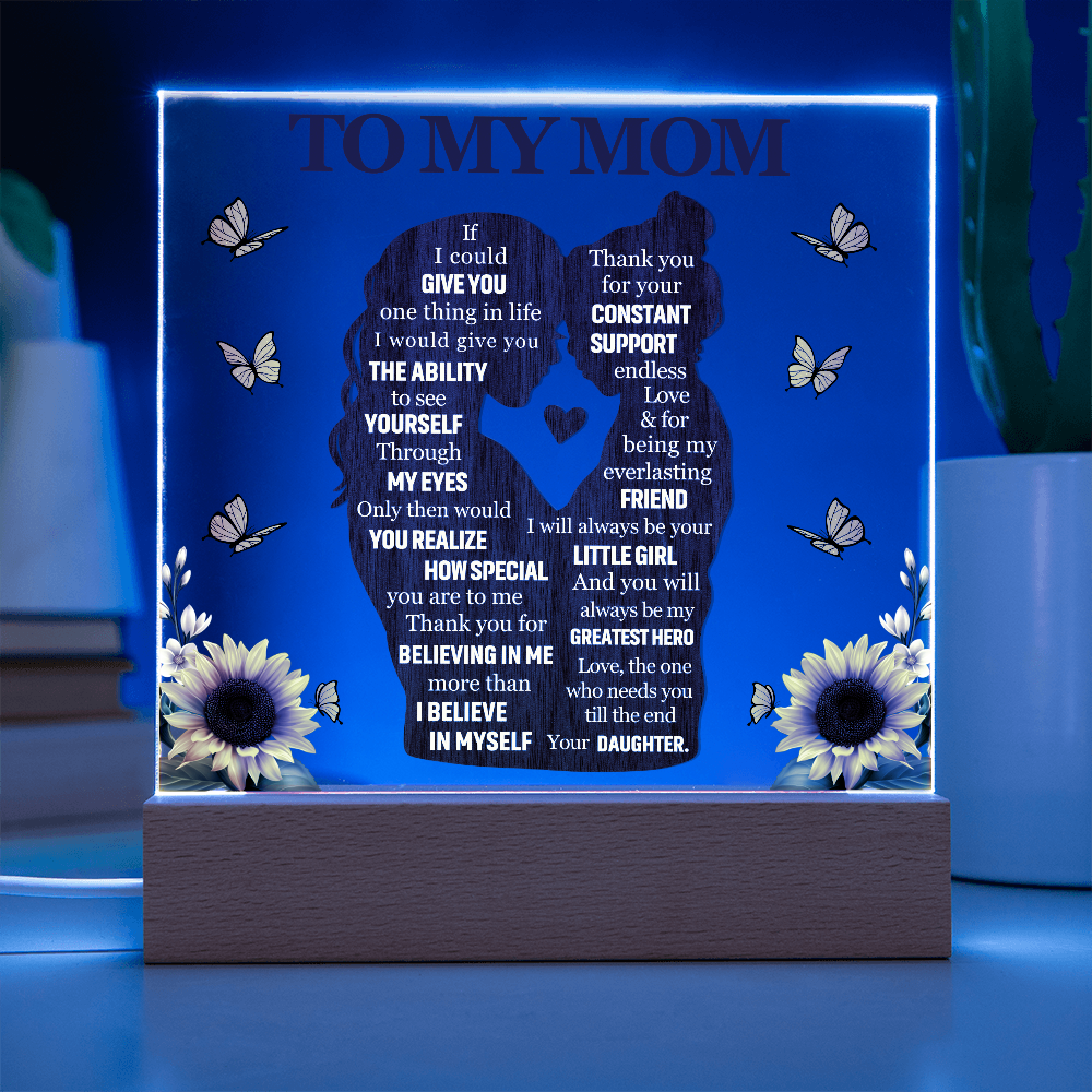 To My Mom Acrylic Plaque Gift from Daughter