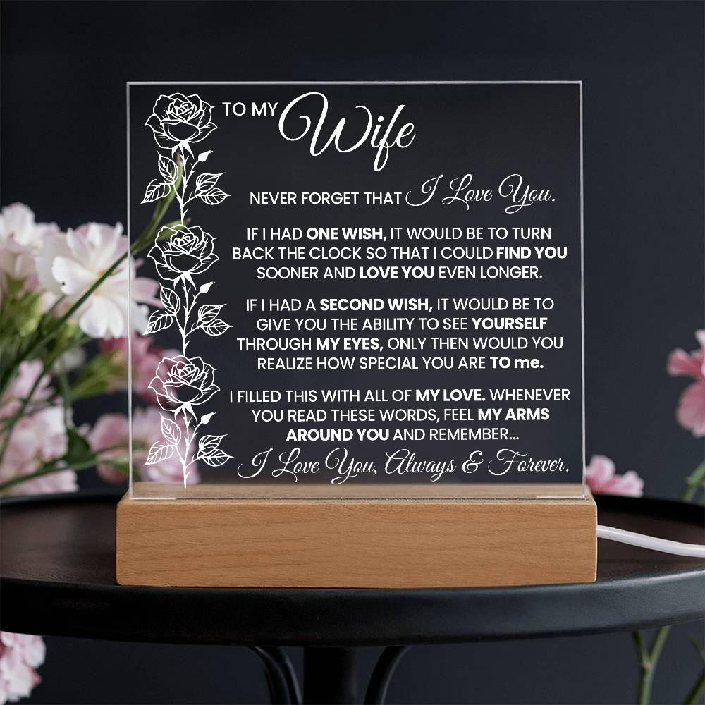 To My Wife Acrylic Plaque Gift