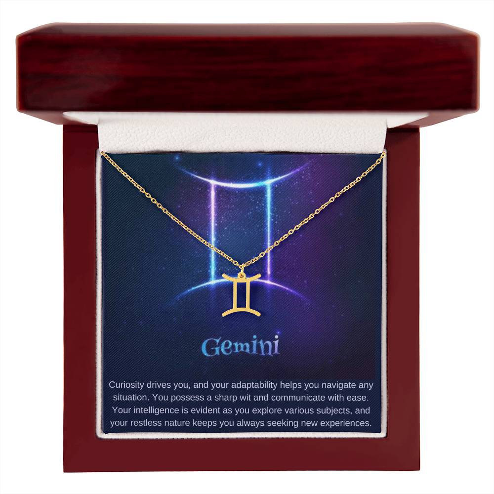 Gemini Birthday Horoscope Sign Necklace