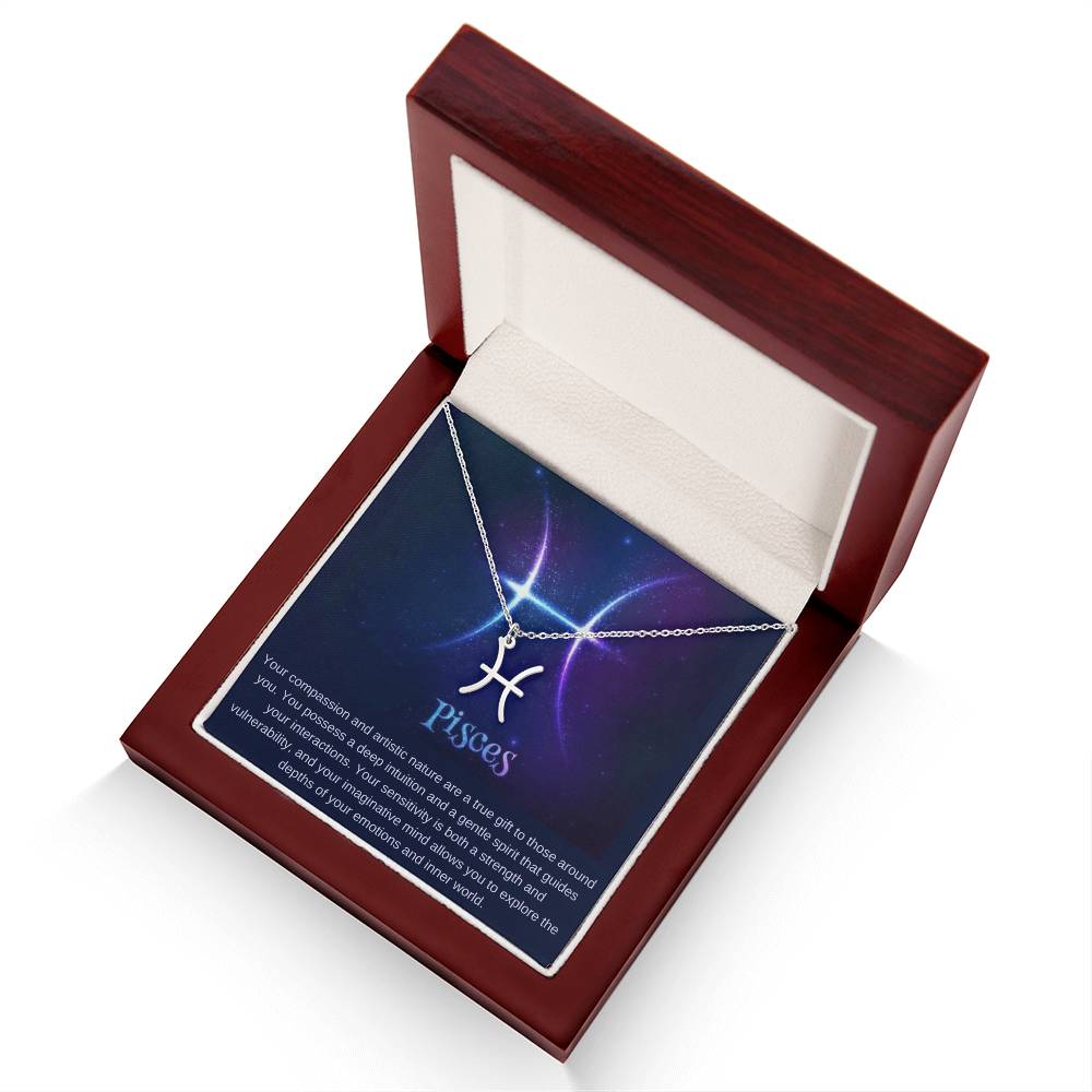 Pisces Astrological Sign Birthday Necklace