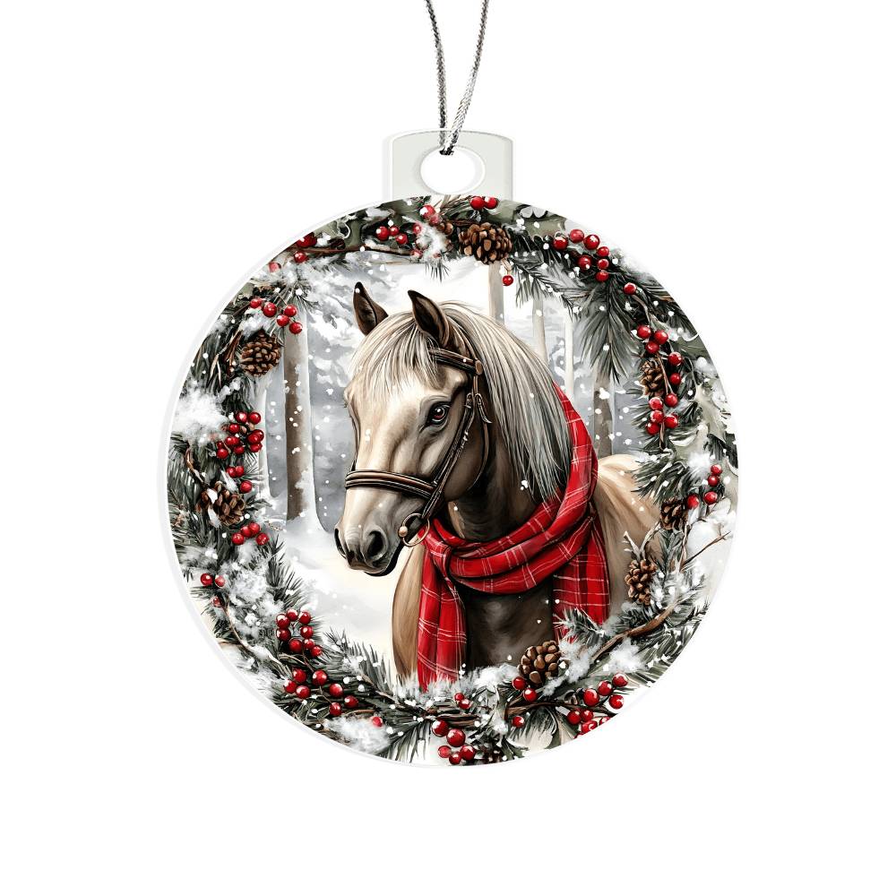 Horse Acrylic Christmas Ornament