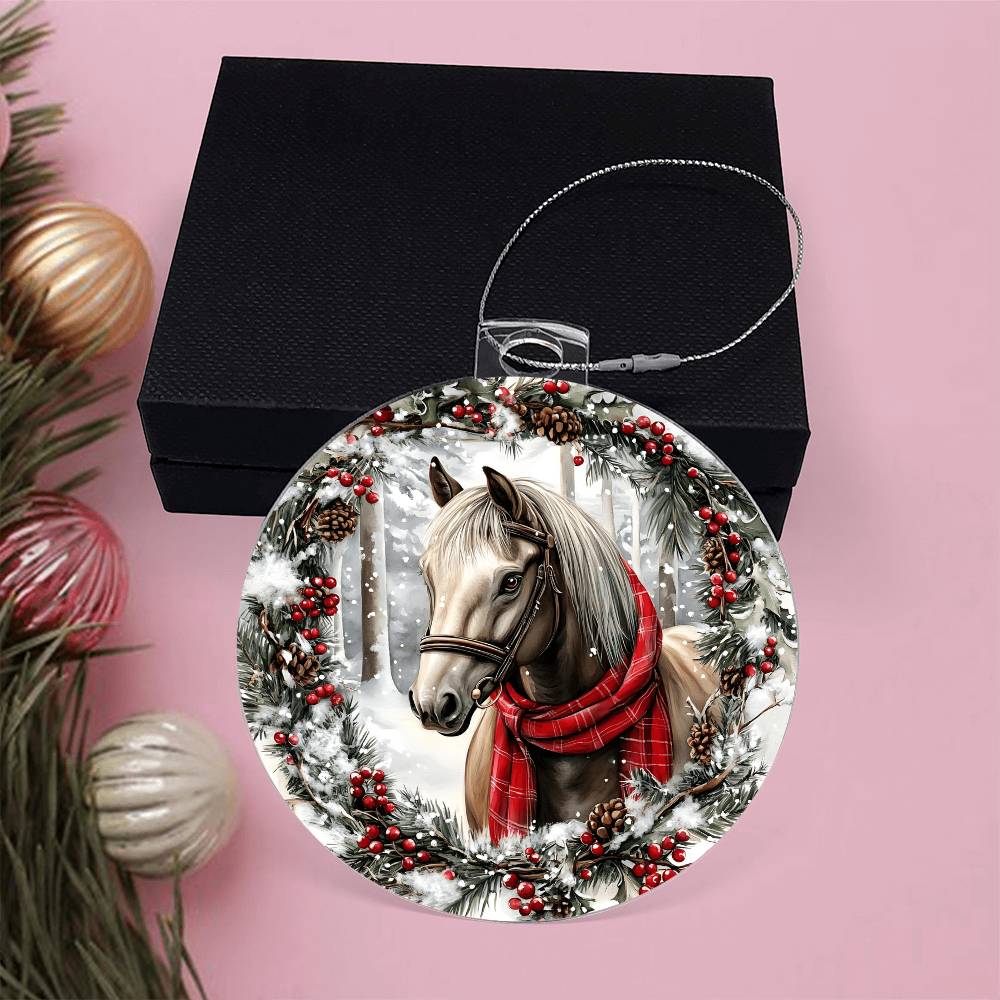 Horse Acrylic Christmas Ornament